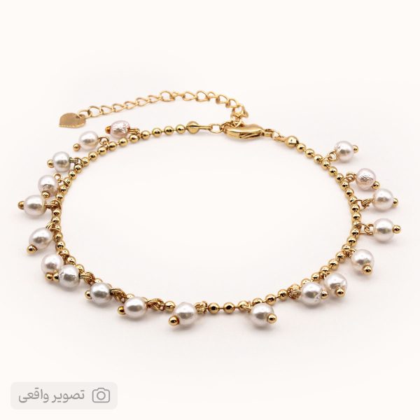 پابند زنانه توپی با گوی مرواریدی