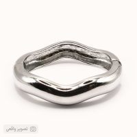 دستبند بنگل پهن مدل موج‌دار