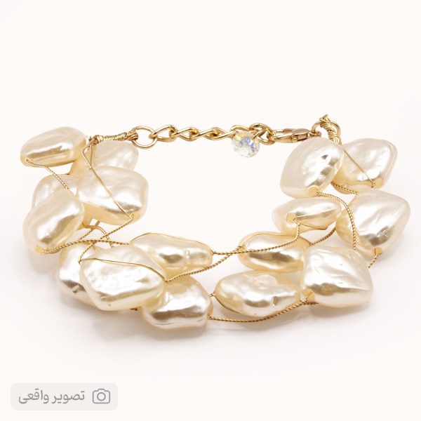 دستبند مروارید دخترانه مدل سنگی