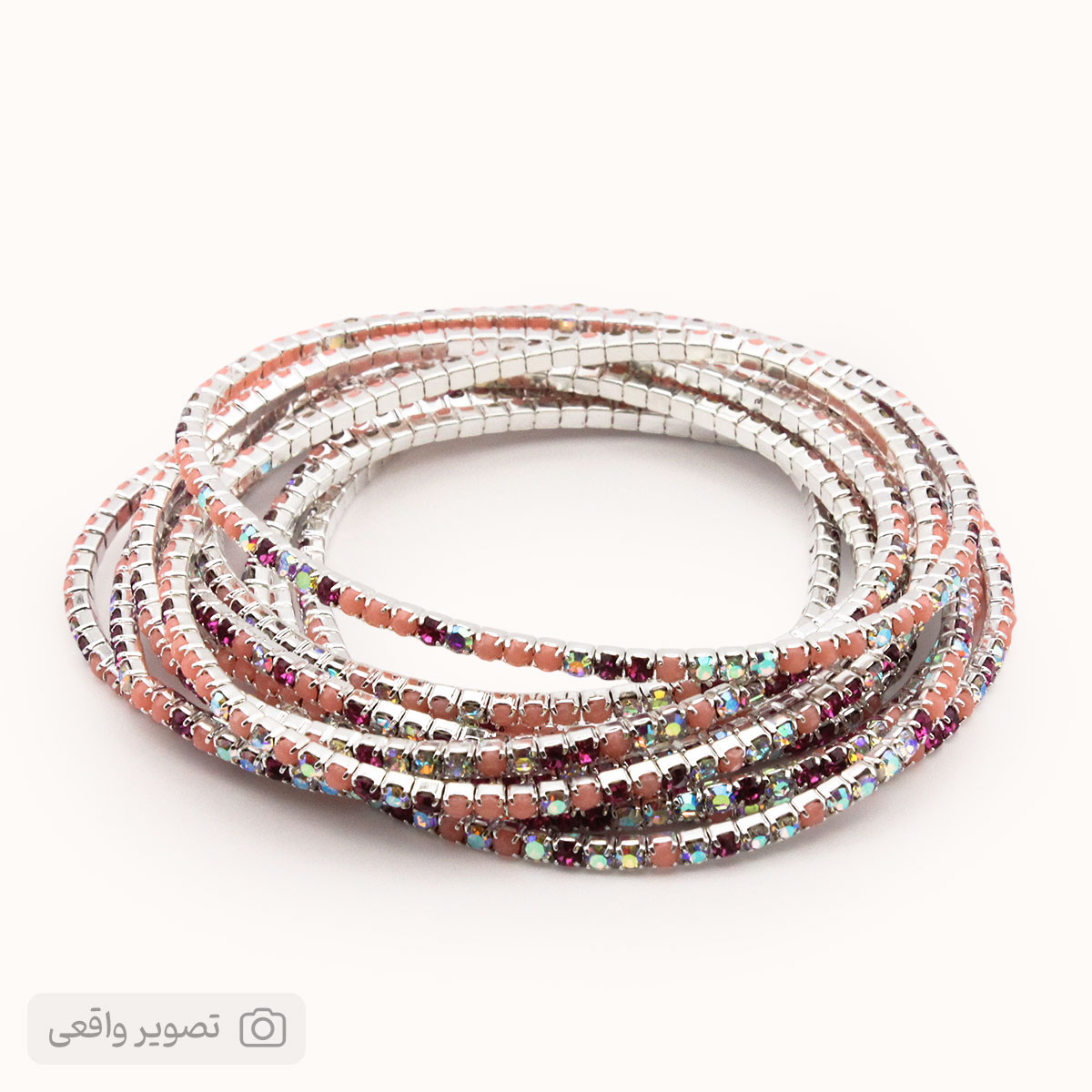 دستبند کشی نگینی مدل تنیسی
