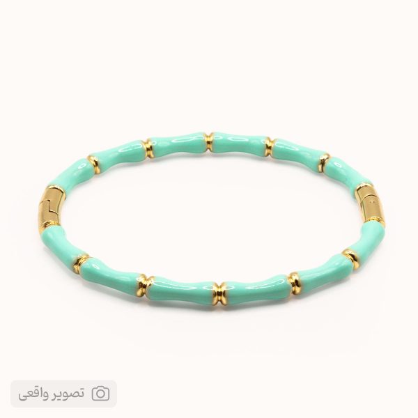 دستبند بنگل زنانه نازک مدل میناکاری