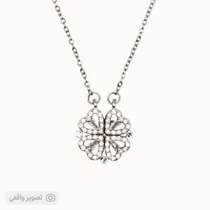 گردنبند دخترانه چهار پر شبدری مدل بازشو