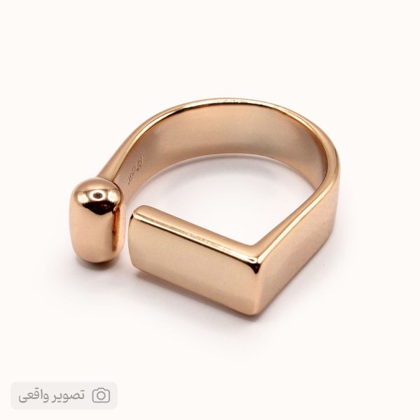 انگشتر ژوپینگ زنانه مدل مستطیل دو گوش