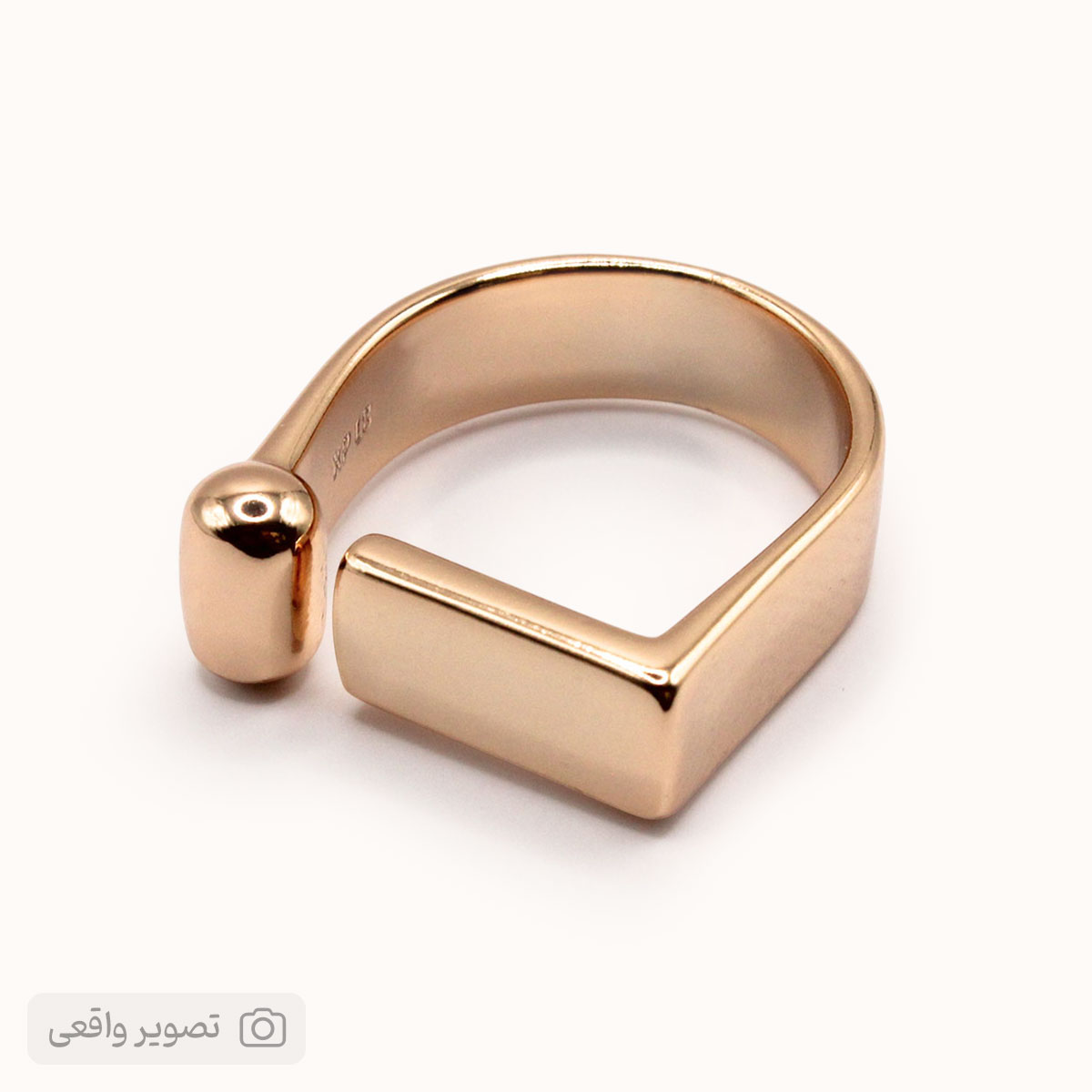 انگشتر ژوپینگ زنانه مدل مستطیل دو گوش