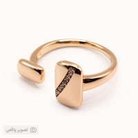 انگشتر ژوپینگ نگین دار زنانه مدل دو مستطیل