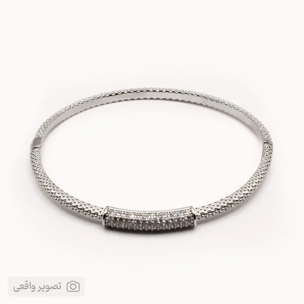 دستبند النگویی دخترانه شاینی نگین‌کوب | فروشگاه اینترنتی زابزبا