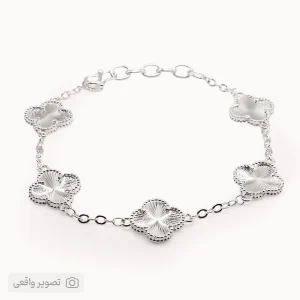 دستبند ونکلیف دخترانه زنجیری پنج گل | فروشگاه اینترنتی زابزبا