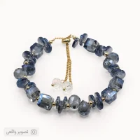 دستبند دخترانه کریستالی طرح سواروسکی (سرمه‌ای) | فروشگاه اینترنتی زابزبا