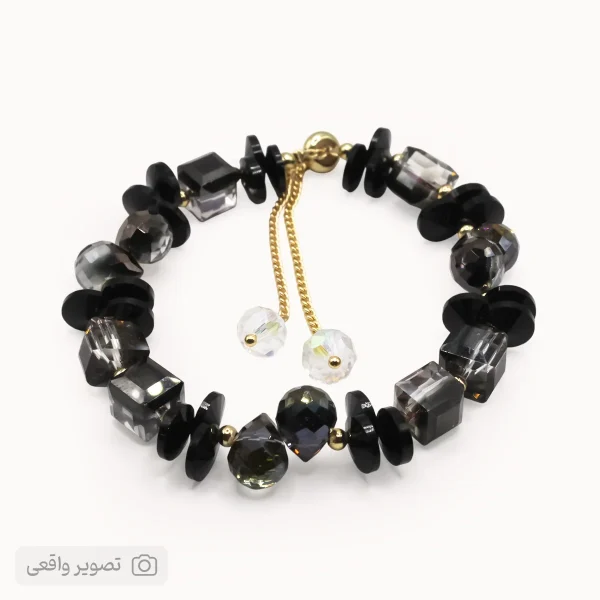دستبند دخترانه کریستالی طرح سواروسکی (مشکی) | فروشگاه اینترنتی زابزبا