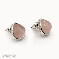 گوشواره دخترانه نگین‌دار سنگی مثلثی | فروشگاه اینترنتی زابزبا