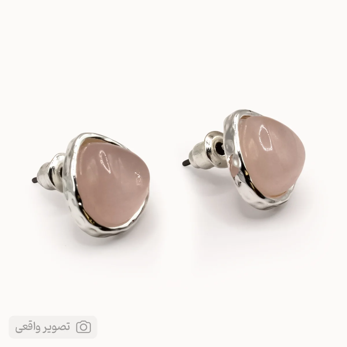 گوشواره دخترانه نگین‌دار سنگی مثلثی | فروشگاه اینترنتی زابزبا