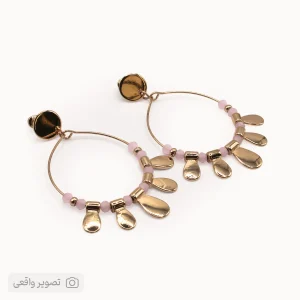 گوشواره حلقه‌ای دخترانه مدل آویزدار | فروشگاه اینترنتی زابزبا