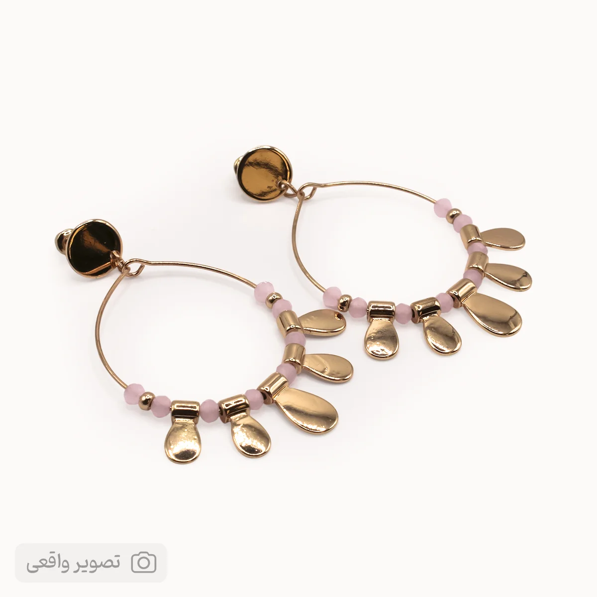 گوشواره حلقه‌ای دخترانه مدل آویزدار | فروشگاه اینترنتی زابزبا