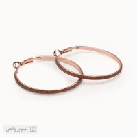 گوشواره حلقه‌ای زنانه شاینی مدل 01 رزگلد| فروشگاه اینترنتی زابزبا