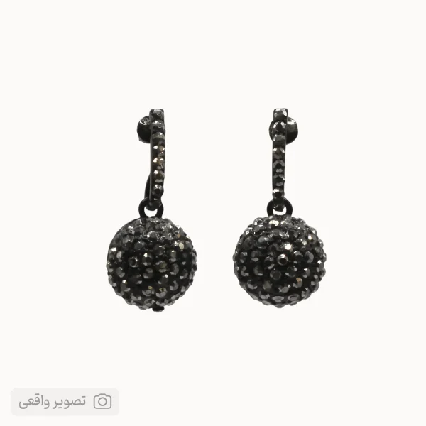 گوشواره دخترانه توپی نگین‌دار | فروشگاه اینترنتی زابزبا