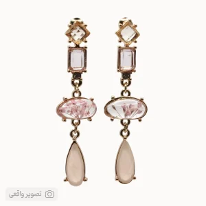 گوشواره آویز زنانه نگین‌دار مدل وینتیج | فروشگاه اینترنتی زابزبا
