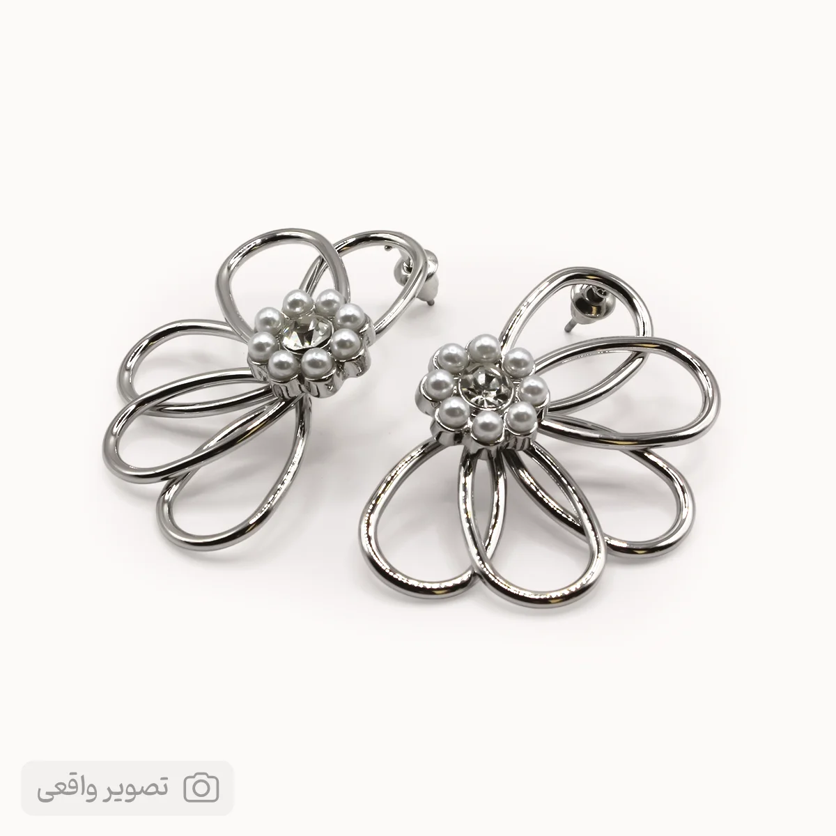 گوشواره مرواریدی دخترانه طرح گل | فروشگاه اینترنتی زابزبا