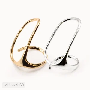 انگشتر دخترانه مینیمال طرح دایره انتزاعی