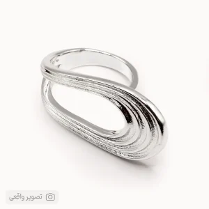 انگشتر دخترانه مینیمال طرح حلقه بیضی
