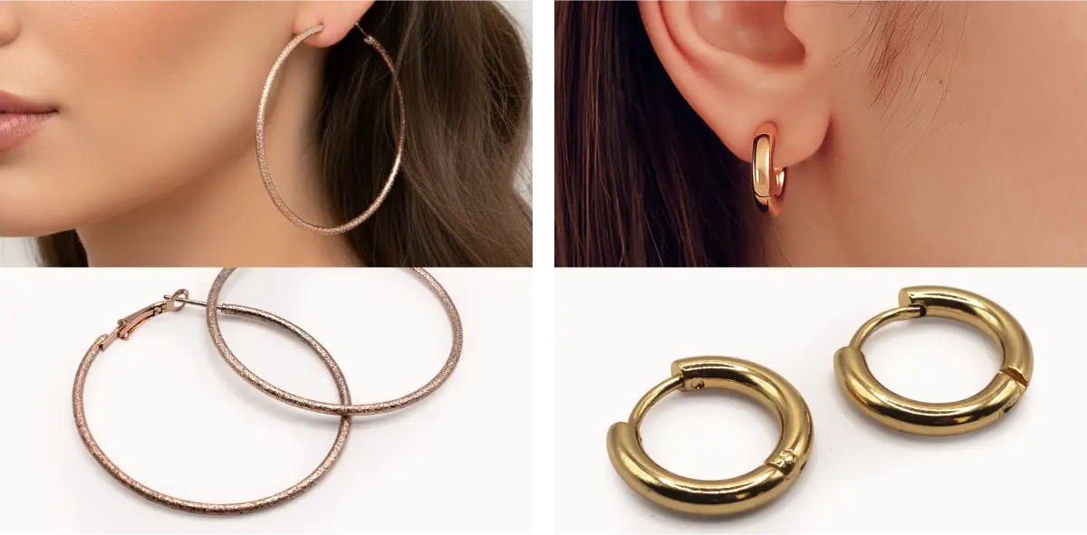 گوشواره دخترانه ترند 1404 - گوشواره حلقه ای | فروشگاه اینترنتی زابزبا